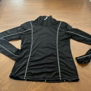 FP free people movement L black long sleeve mock neck active top w/ thumb slits